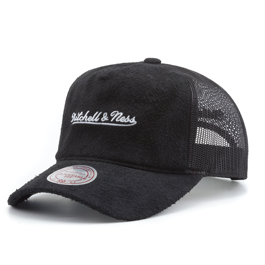 Бейсболка Mitchell & Ness - M&N Long Hair Suede Trucker Snapback (black)