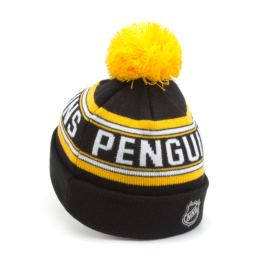 Шапка Outerstuff - Pittsburgh Penguins Wordark Jacquard Cuff Pom