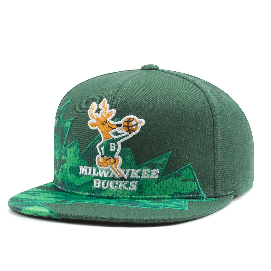 Бейсболка Mitchell & Ness - Milwaukee Bucks Squadra Snapback