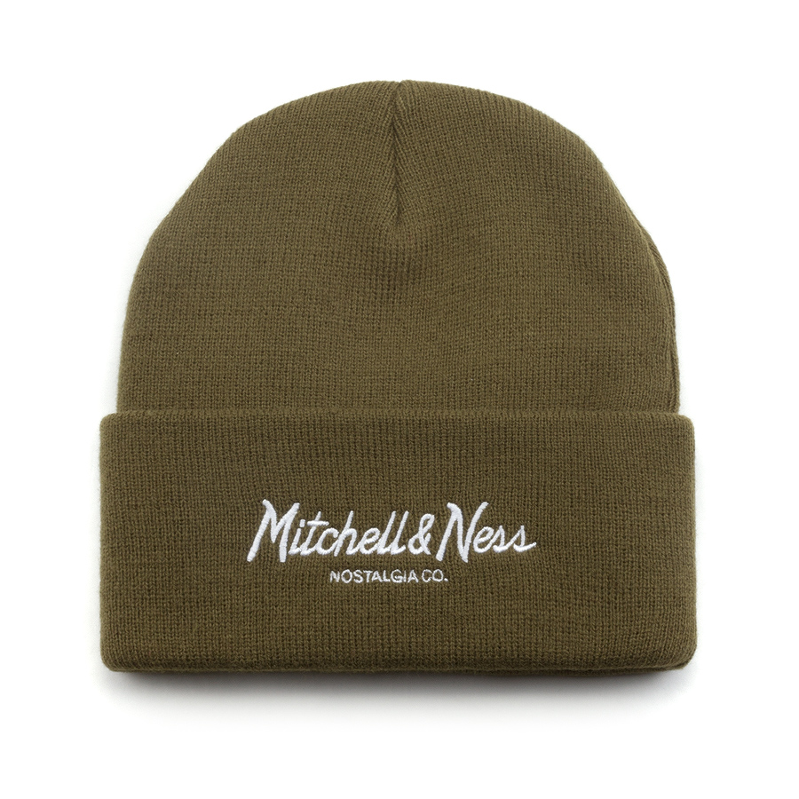 Шапка Mitchell & Ness - Pinscript Cuff Knit (olive)