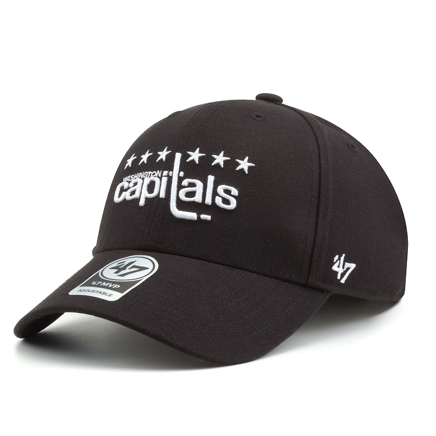 Бейсболка '47 Brand - Washington Capitals '47 MVP Black & White Snapback