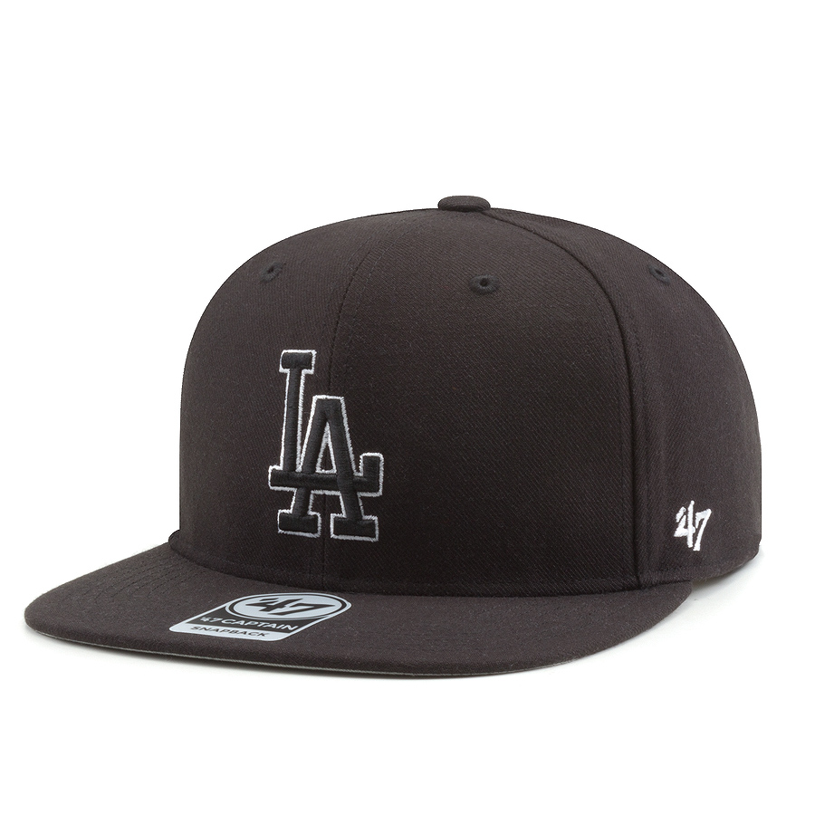 47 Brand Los Angeles Dodgers Noshot Snapback Hat - Black
