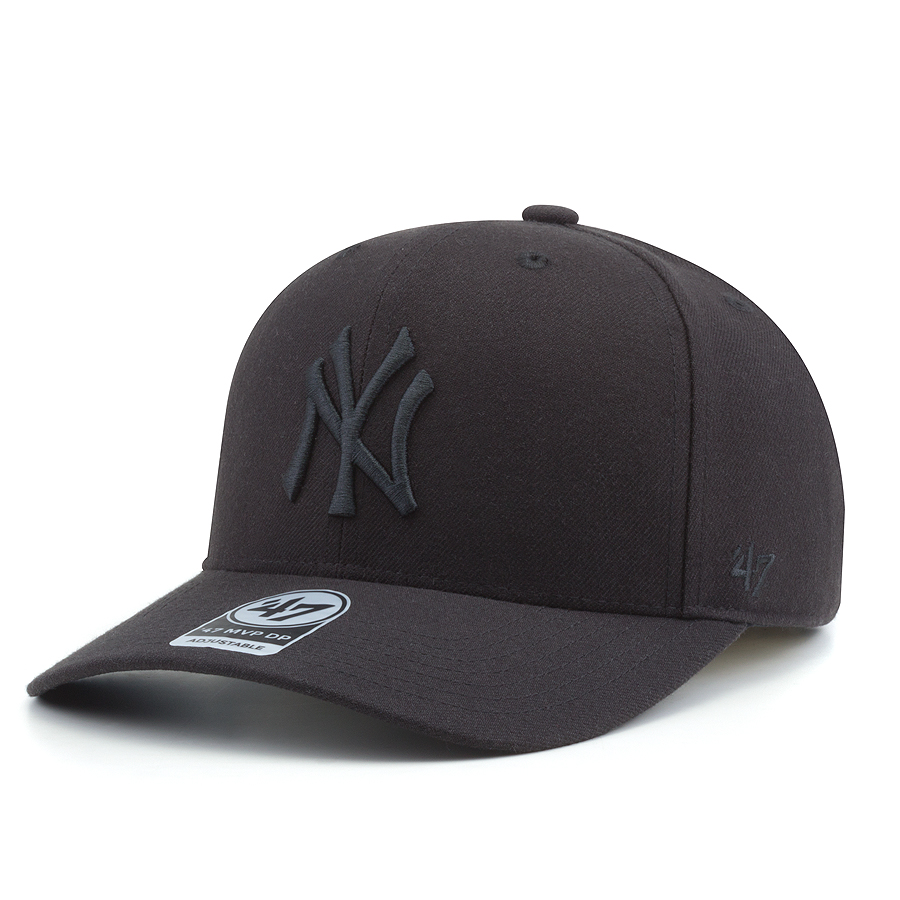 Бейсболка '47 Brand - New York Yankees Black On Black Cold Zone '47 MVP DP