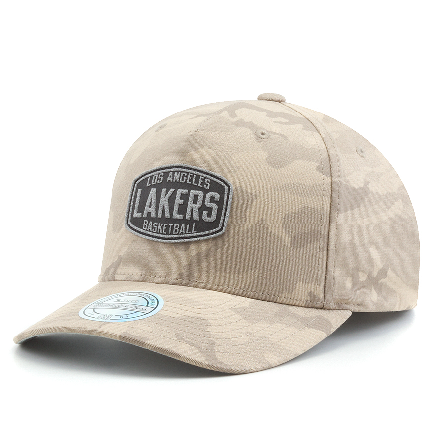 Бейсболка Mitchell & Ness - Los Angeles Lakers Khaki Camo