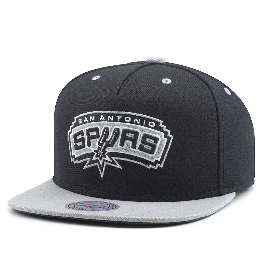 Бейсболка Mitchell & Ness - San Antonio Spurs Grey Cord Visor Strapback