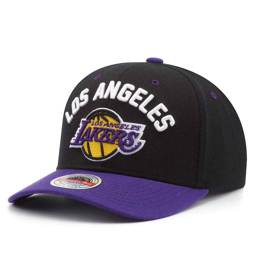 Бейсболка Mitchell & Ness - Los Angeles Lakers Arco Classic Redline Snapback
