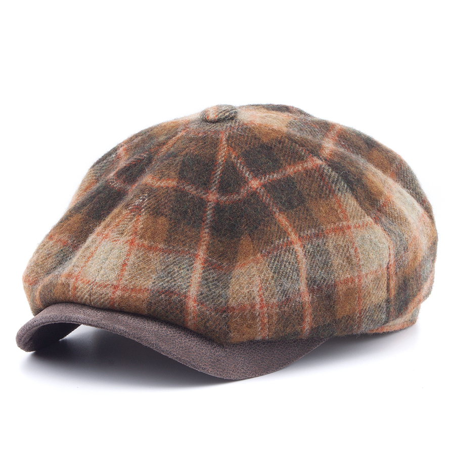 Кепка Stetson - Hatteras Lambswool Check (brown/biege)