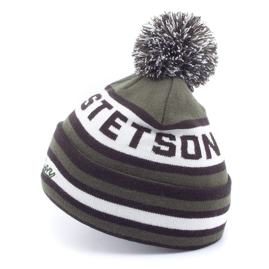 Шапка Stetson - John Stetson Pompom (olive/white)