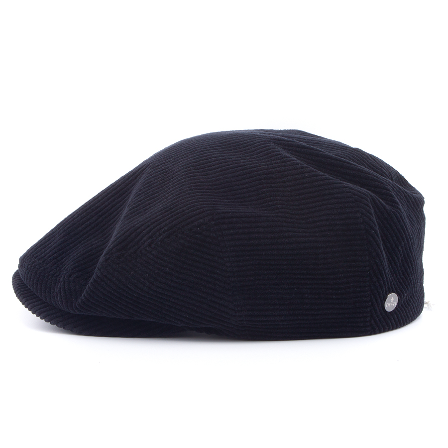 Кепка Lierys - Glaston Corduroy Flat Cap (black)