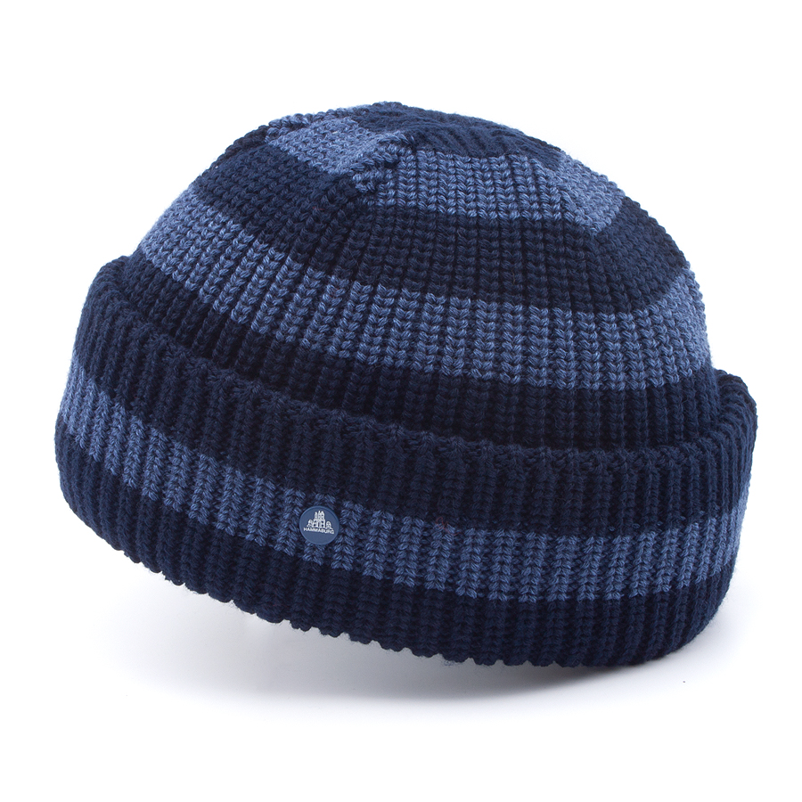 Шапка Hammaburg - Beanie Stripes (blue/sky blue)