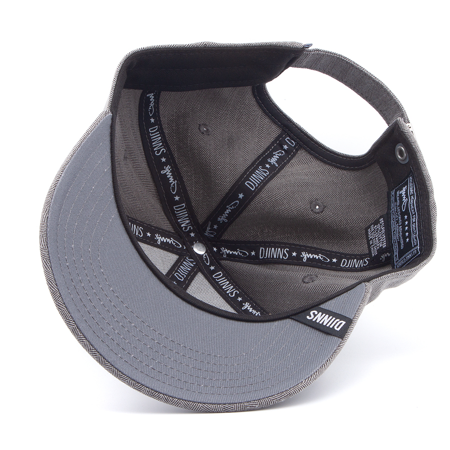 Бейсболка Djinns - 6P TrueFit Herringbone (grey)