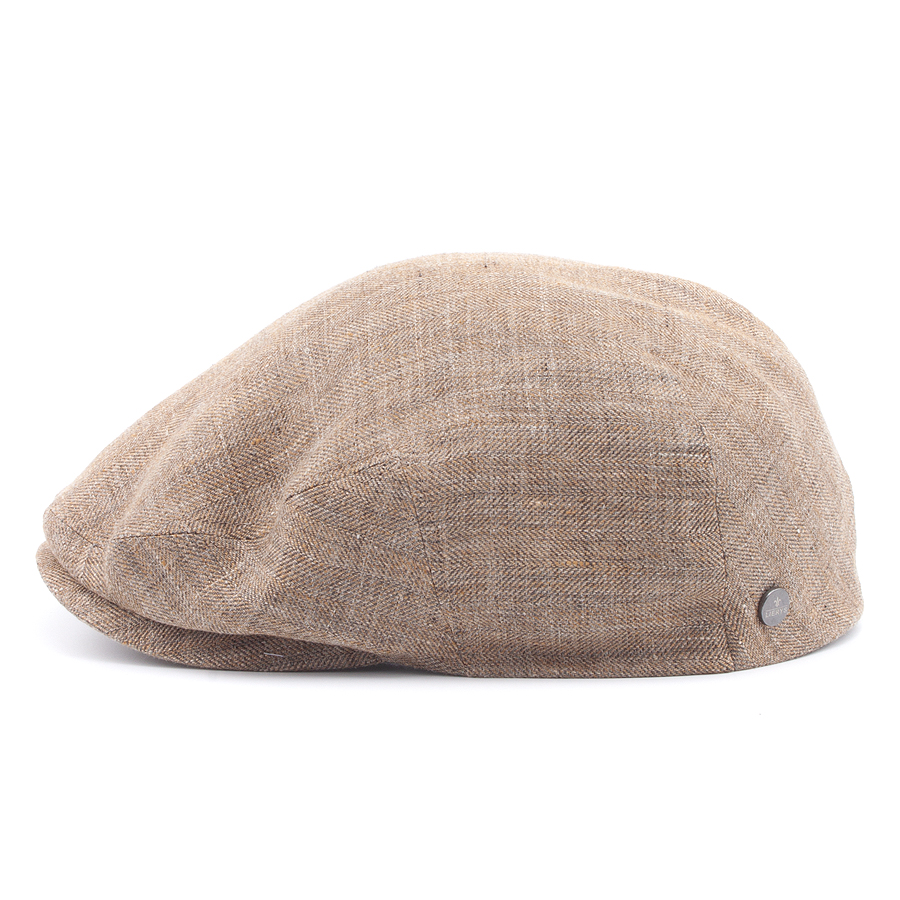 Кепка Lierys - Driver Cap Linen Herringbone Flat Cap (light-brown)