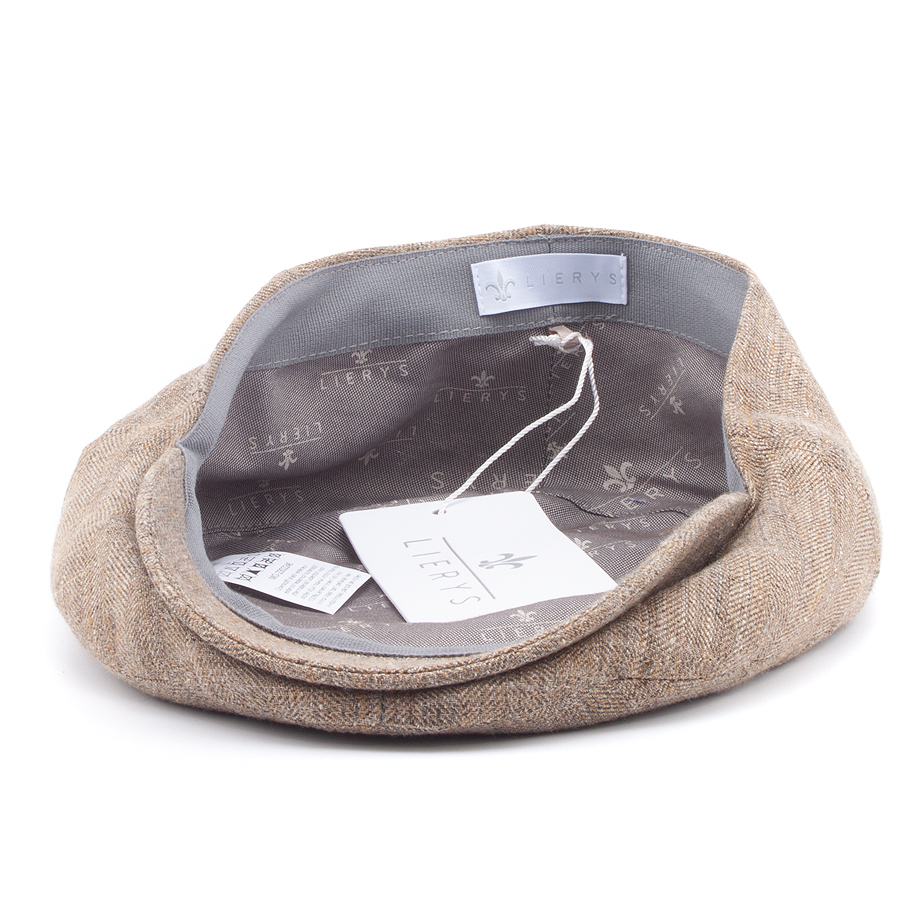 Кепка Lierys - Driver Cap Linen Herringbone Flat Cap (light-brown)