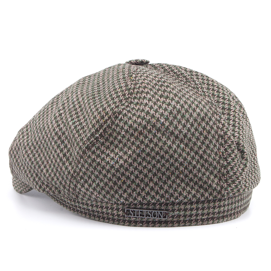 Кепка Stetson - 6-Panel Cap Silk Houndstooth (dark brown)