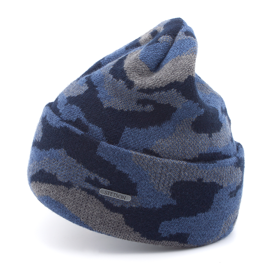 Шапка Stetson - Beanie Jacquard (grey/navy)