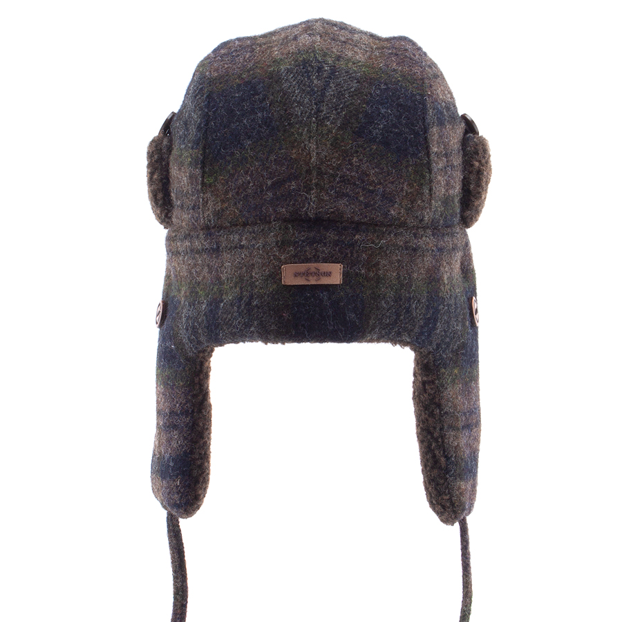 Шапка-Ушанка Stetson - Bomber Cap Beeswax WR (navy/brown)