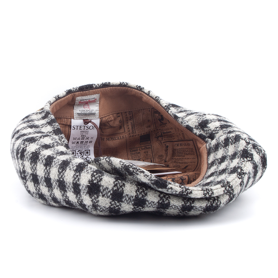 Кепка Stetson - Irish Cap Harris Tweed (black/white)