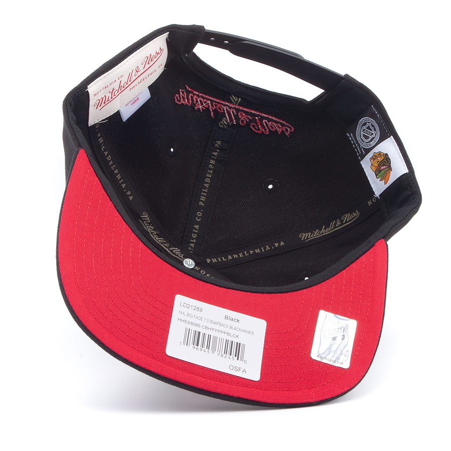 Бейсболка Mitchell & Ness - Chicago Blackhawks Big Face 7.0. Snapback