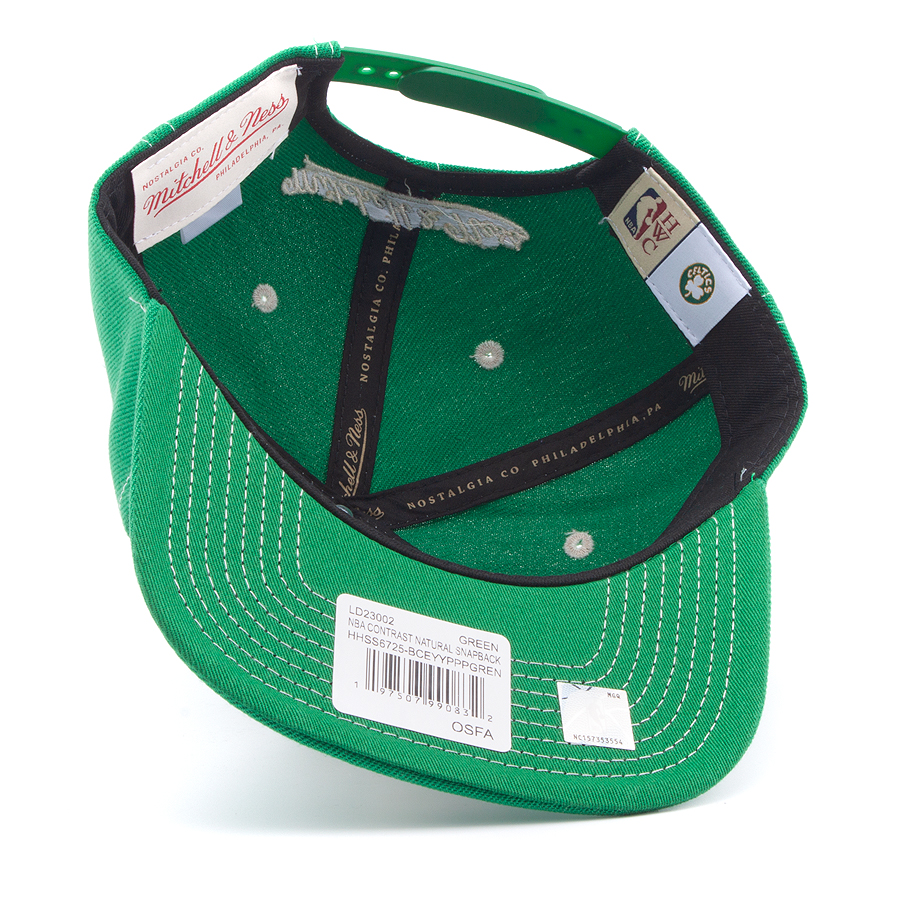 Бейсболка Mitchell & Ness - Boston Celtics Contrast Natural Snapback