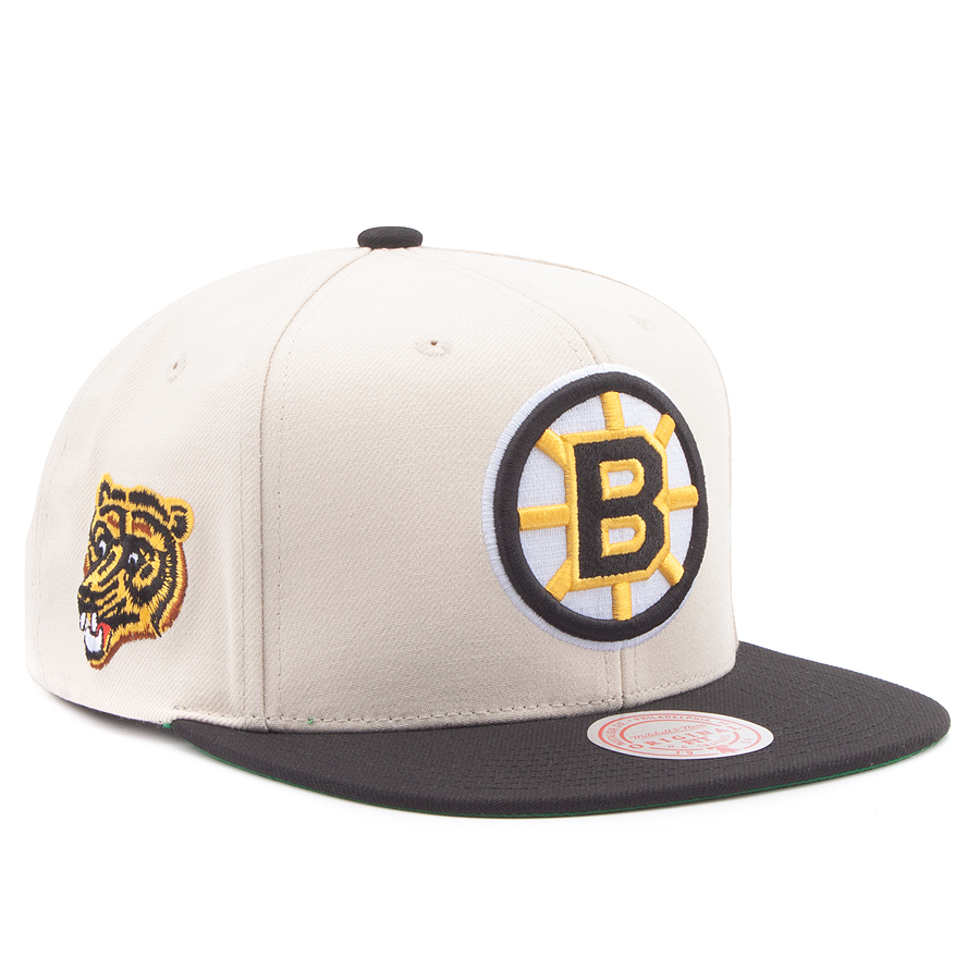 Бейсболка Mitchell & Ness - Boston Bruins Vintage Off-White Snapback