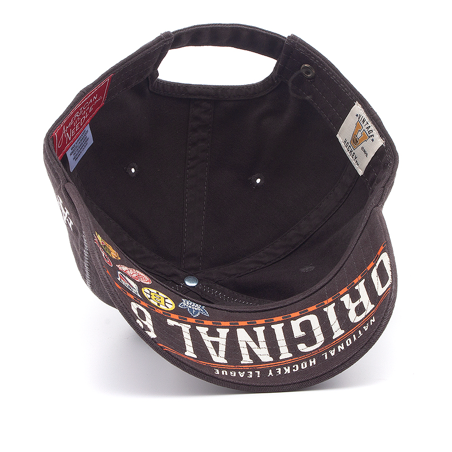 Бейсболка American Needle - New Raglan NHL Original 6 (black)