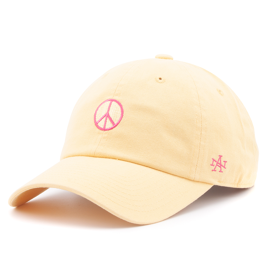 Бейсболка American Needle - Micro Slouch Peace (lemon)