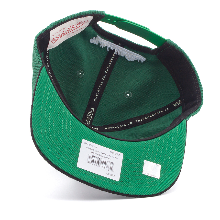 Бейсболка Mitchell & Ness - Sueduroy Snapback NBA Boston Celtics (green)