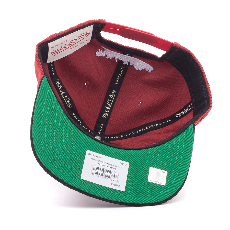 Бейсболка Mitchell & Ness - Sueduroy Snapback NBA Chicago Bulls (red)
