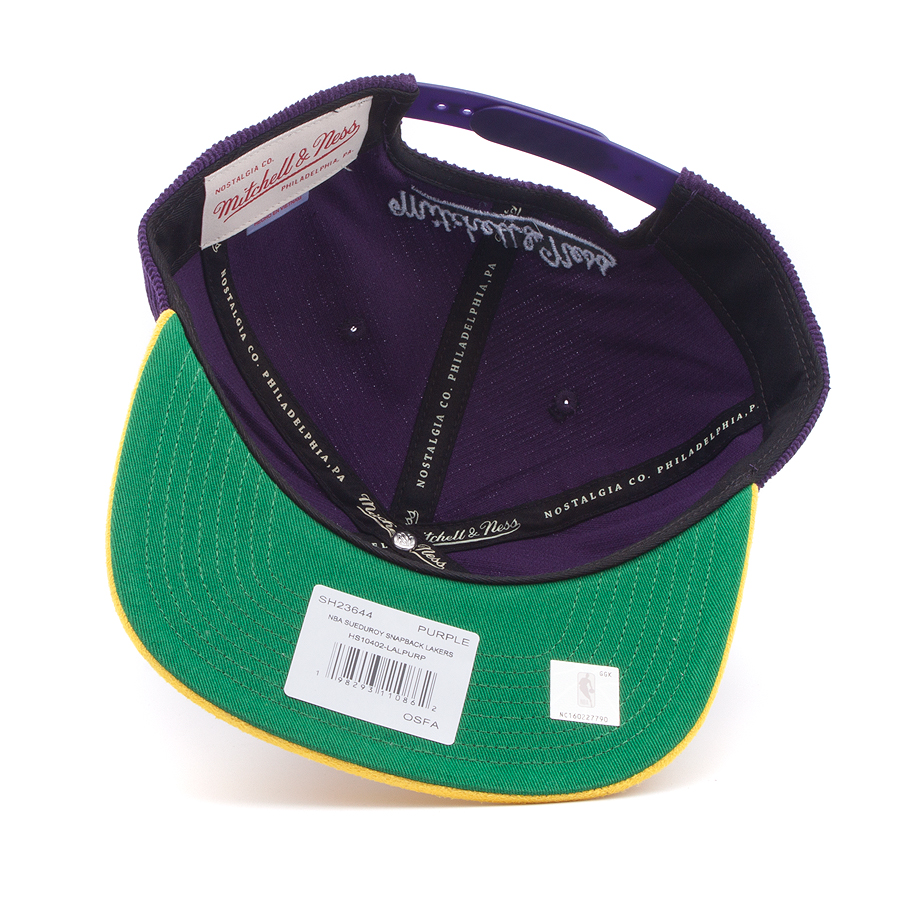 Бейсболка Mitchell & Ness - Sueduroy Snapback NBA Los Angeles Lakers (purple)