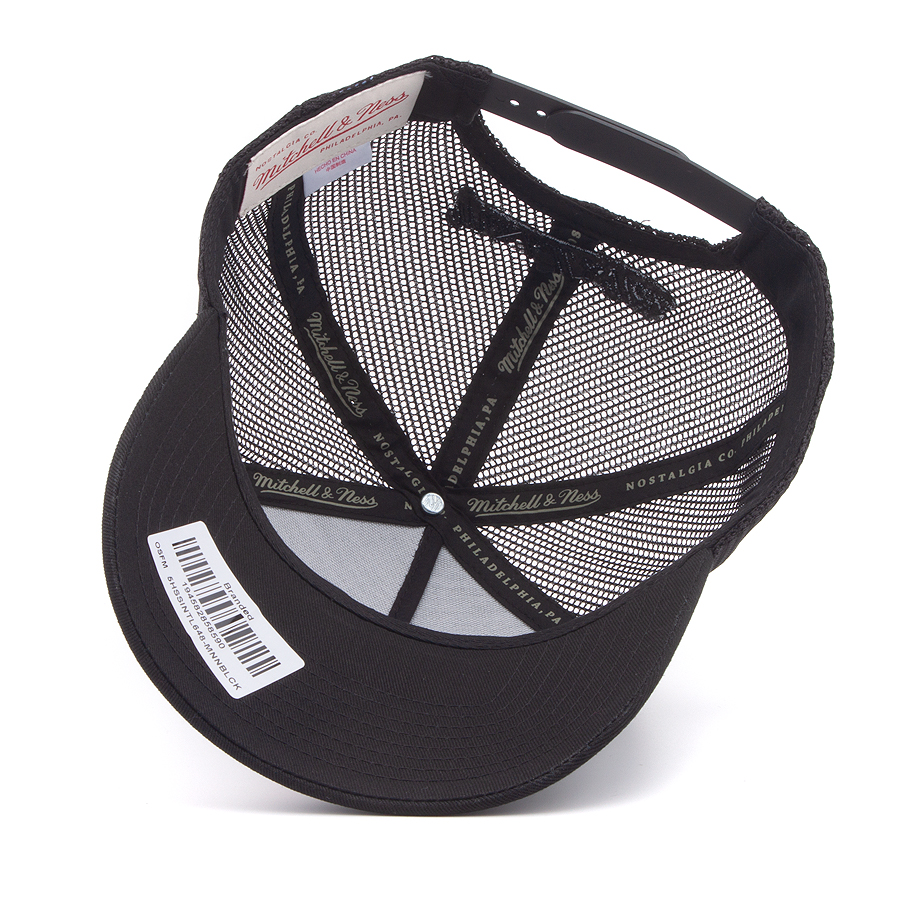 Бейсболка Mitchell & Ness - Branded Box Logo Trucker (black)
