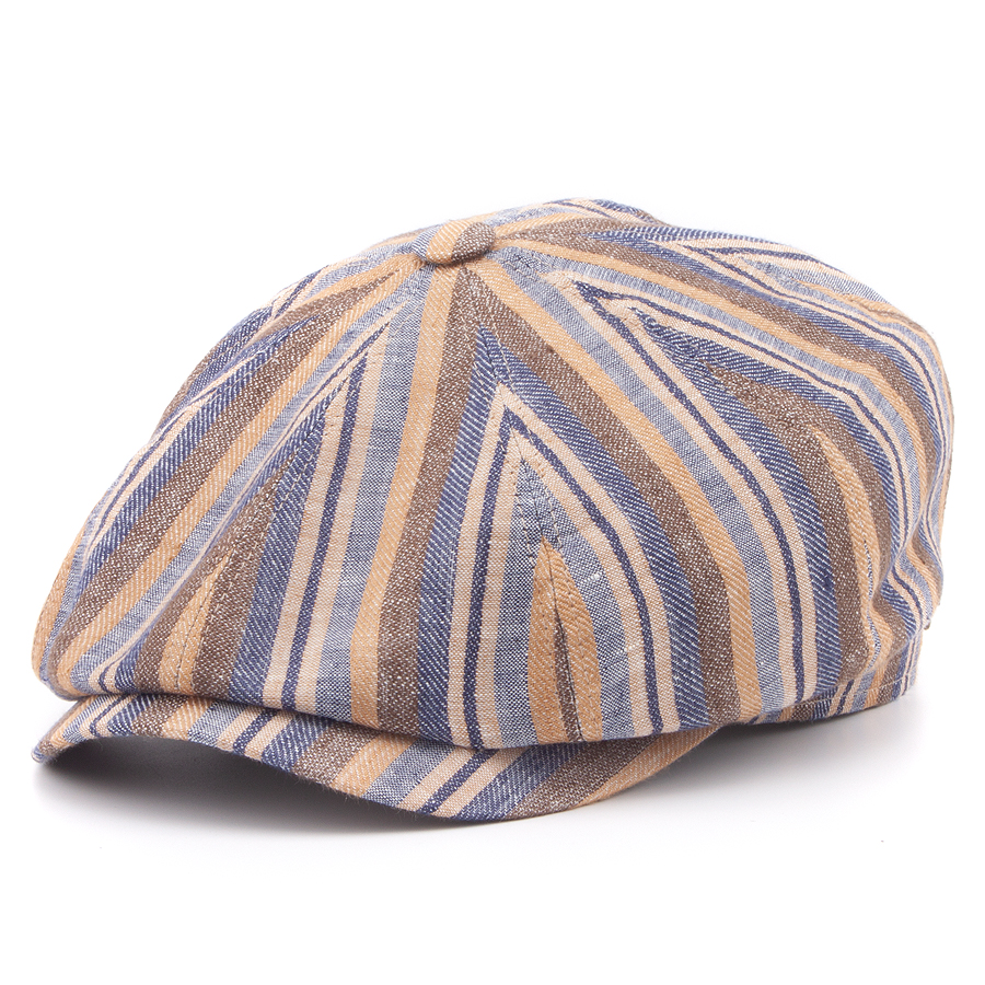 Кепка Stetson - Hatteras Sacota Linen Cap (beige/brown/blue)