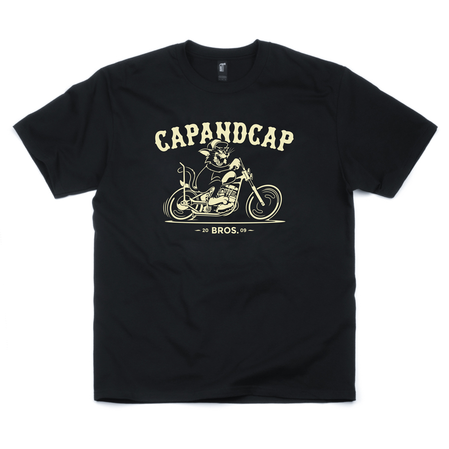 Футболка Capandcap Bros - Bad Cat (black)