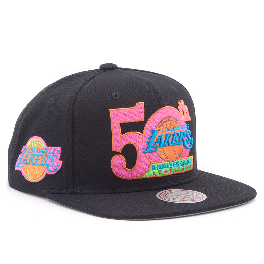 Бейсболка Mitchell & Ness - Summer Nights Snapback NBA Los Angeles Lakers (black)