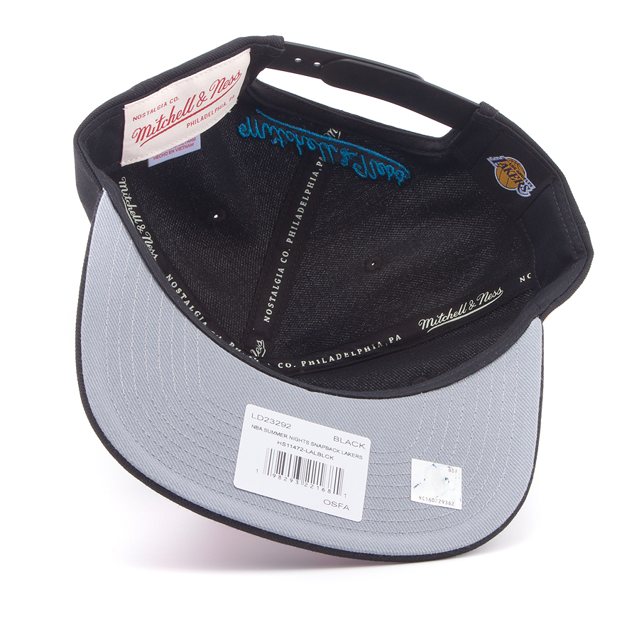 Бейсболка Mitchell & Ness - Summer Nights Snapback NBA Los Angeles Lakers (black)