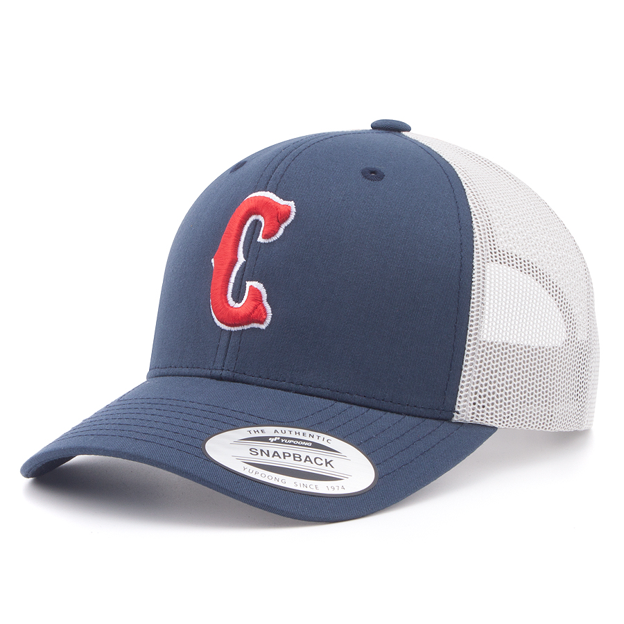 Бейсболка Capandcap Bros - Сapital Letter Trucker (navy/silver)