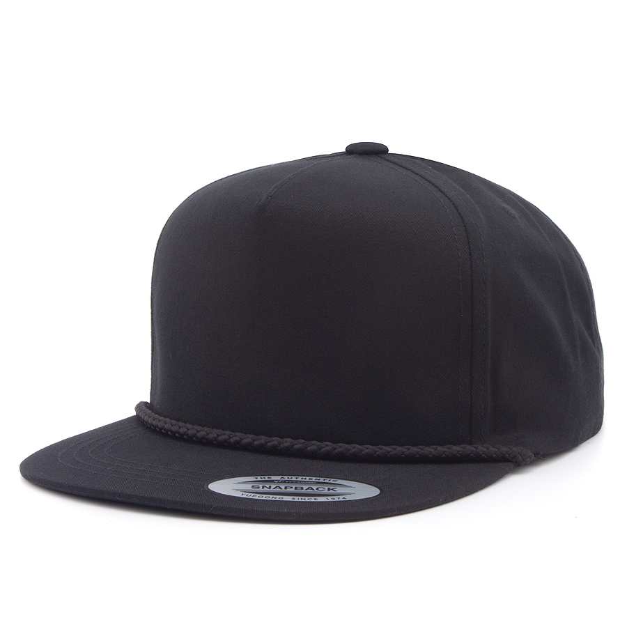 Бейсболка Flexfit - 6002 5 Panel Snapback (black)