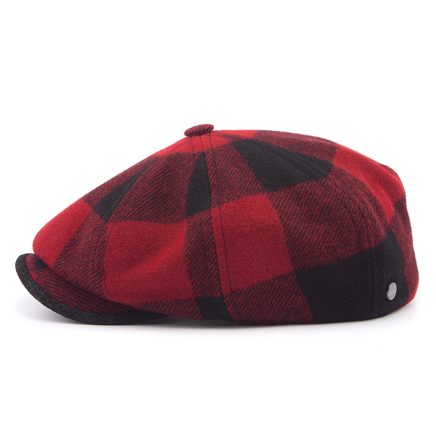 Кепка Lierys - 8-Panel Wool Check (red/black)