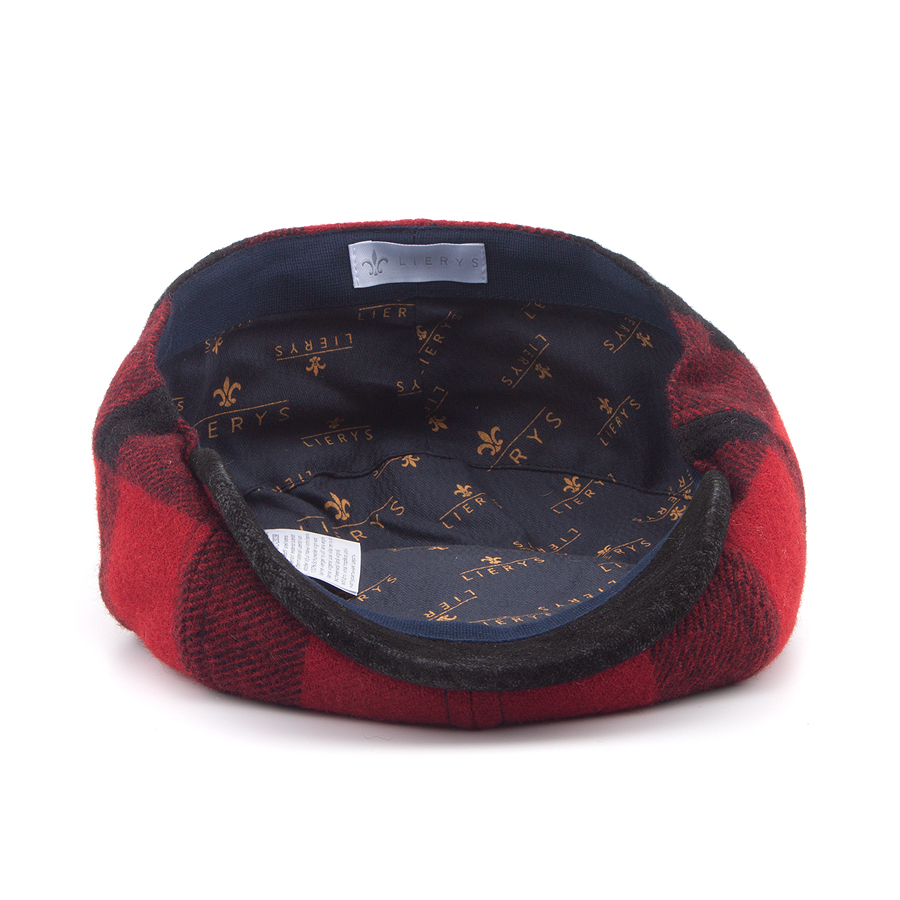 Кепка Lierys - 8-Panel Wool Check (red/black)