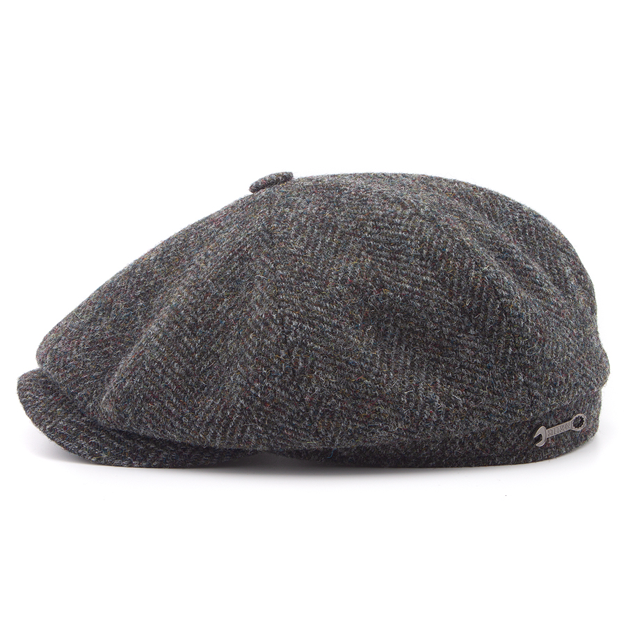 Кепка Stetson - Hatteras Herringbone Harris Tweed Garage Theme (black/olive)