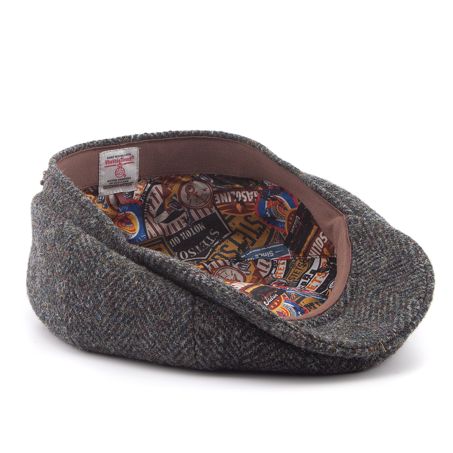 Кепка Stetson - Hatteras Herringbone Harris Tweed Garage Theme (black/olive)