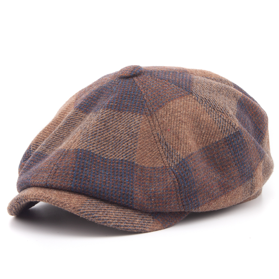 Кепка Stetson - Hatteras Wool Check (brown/blue)
