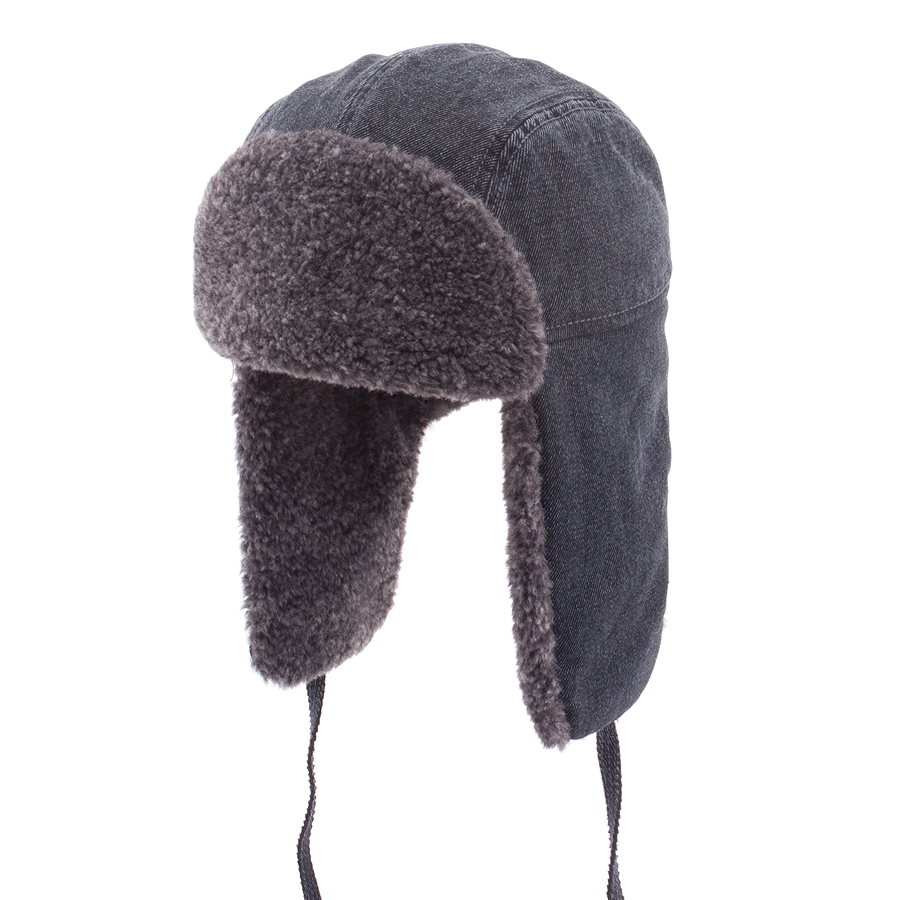 Шапка-Ушанка Stetson - Bomber Cap Denim Garage Theme (black)