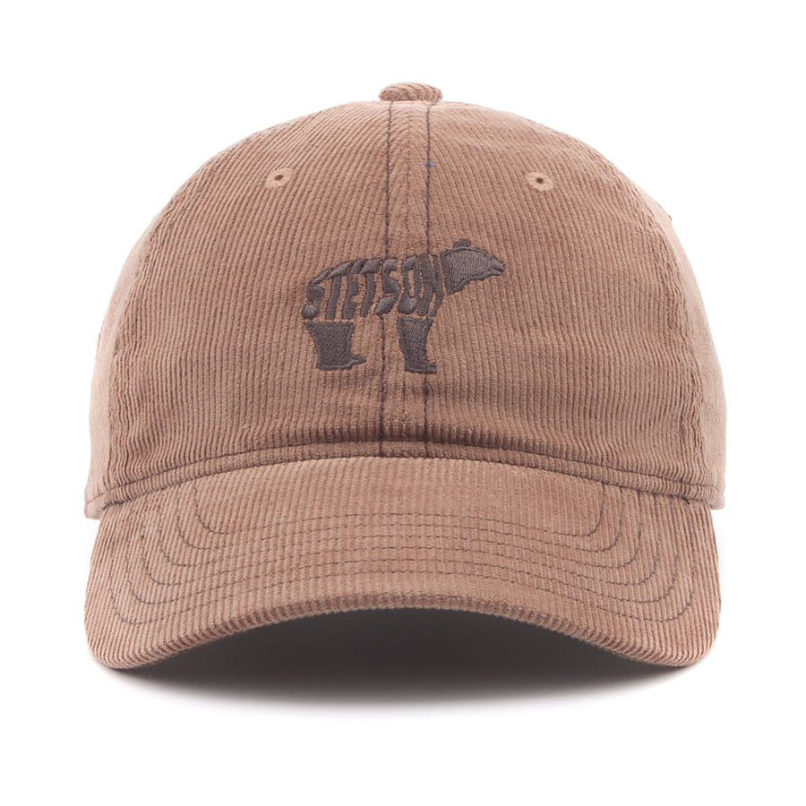 Бейсболка Stetson - Embroidered Bear Corduroy Cap (brown)