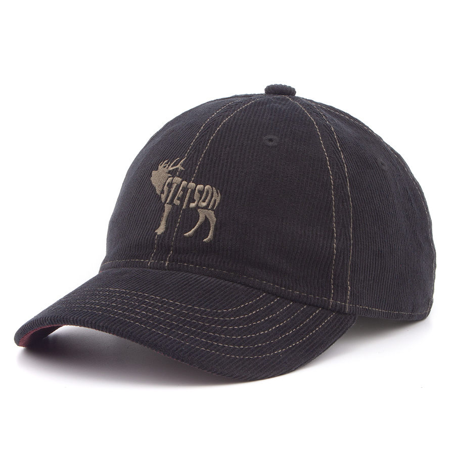 Бейсболка Stetson - Embroidered Deer Corduroy Cap (black)