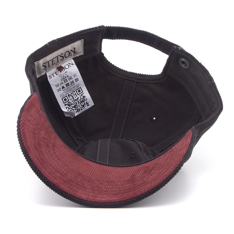 Бейсболка Stetson - Embroidered Deer Corduroy Cap (black)