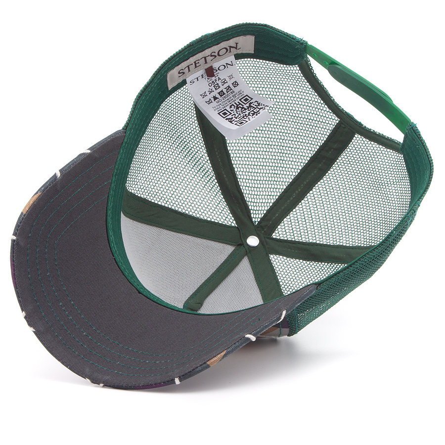 Бейсболка Stetson - Argyle Check Trucker Cap (green/grey)