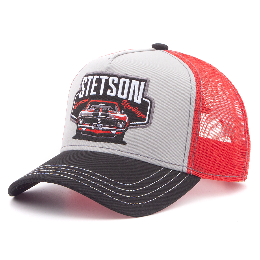 Бейсболка Stetson - Garage American Heritage Trucker Cap (grey-red) Бейсболка Stetson - Garage American Heritage Trucker Cap (grey-red)