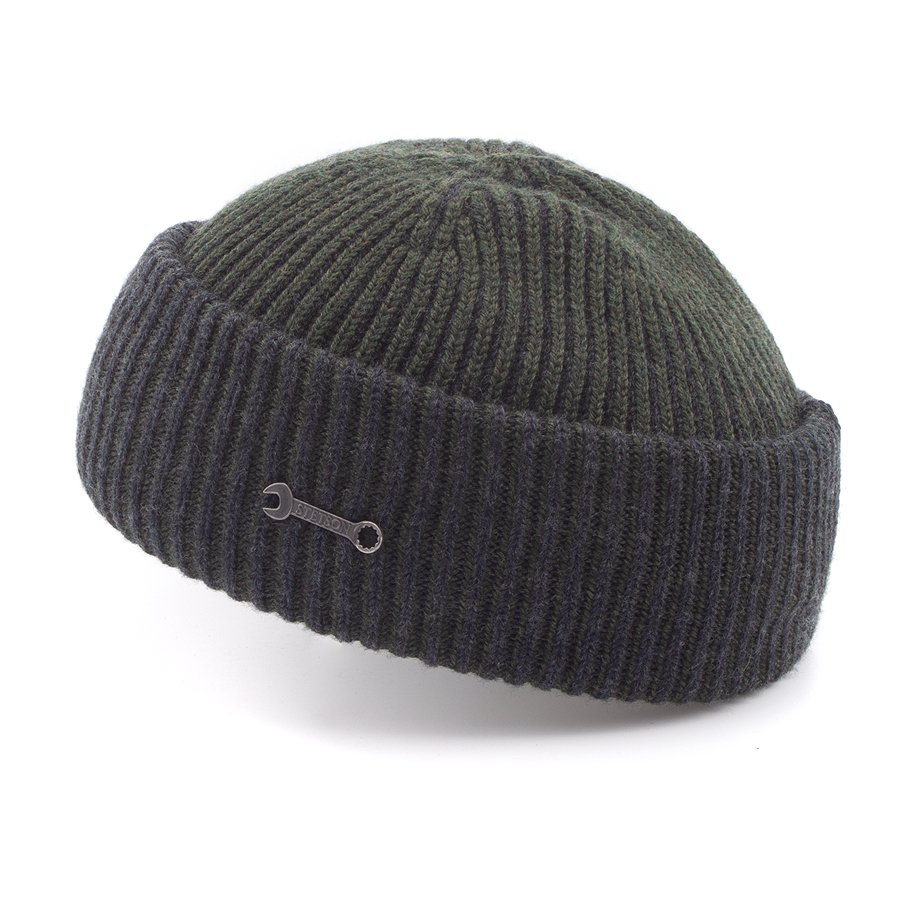 Шапка Stetson - Salina Wool Beanie Hat with Cuff (olive)