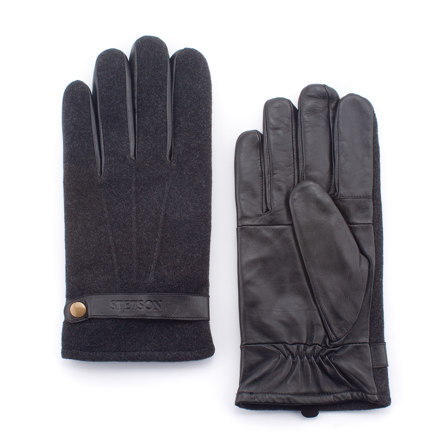 Перчатки Stetson - Gloves Sheep Nappa/Wool Conductive (black)