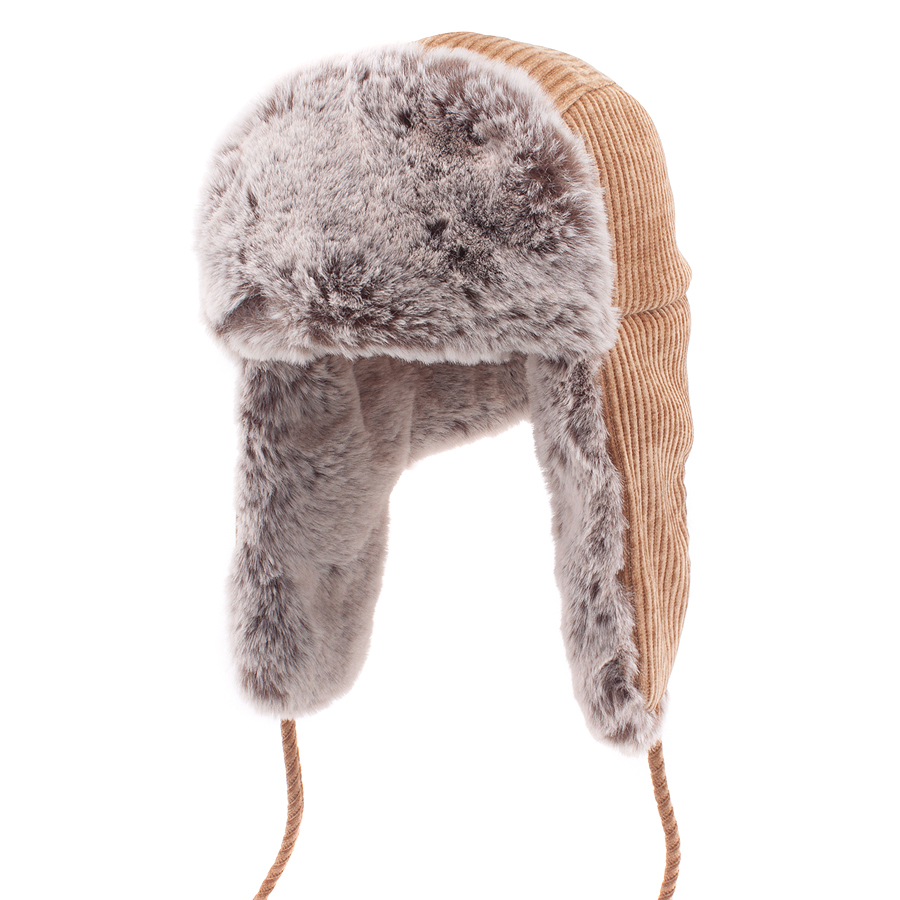 Шапка-Ушанка Stetson - Bomber Cap Corduroy Jersey (beige)